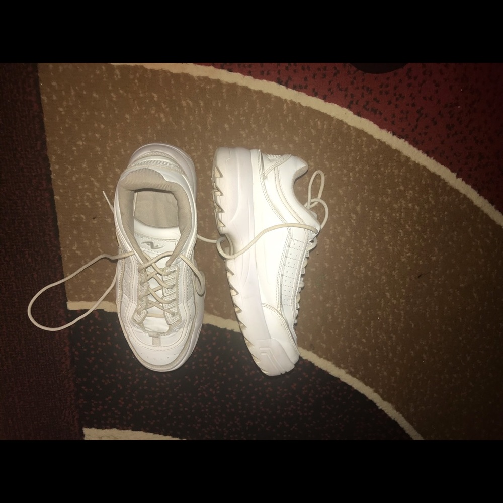 High white sneaker shoes.